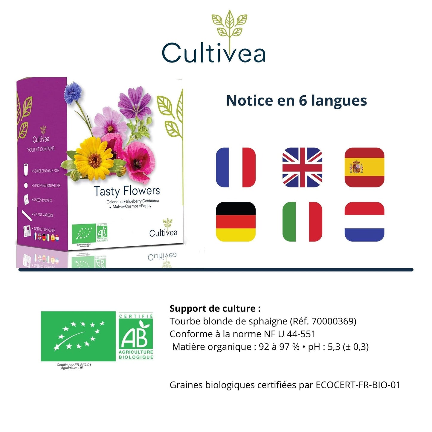 Mini-Anzuchtset Essbare Blumen BIO* 🌸🌿