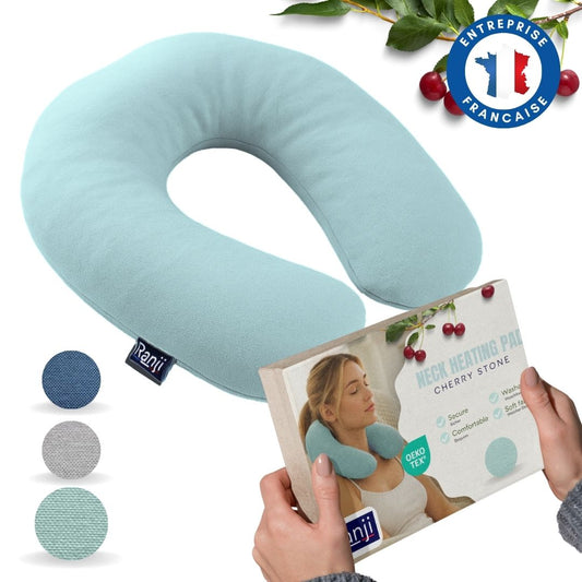 RANJI - Tour de Cou Chauffant Noyaux de Cerise Micro-Onde – Bouillotte Cervicale & Épaules Sans Eau