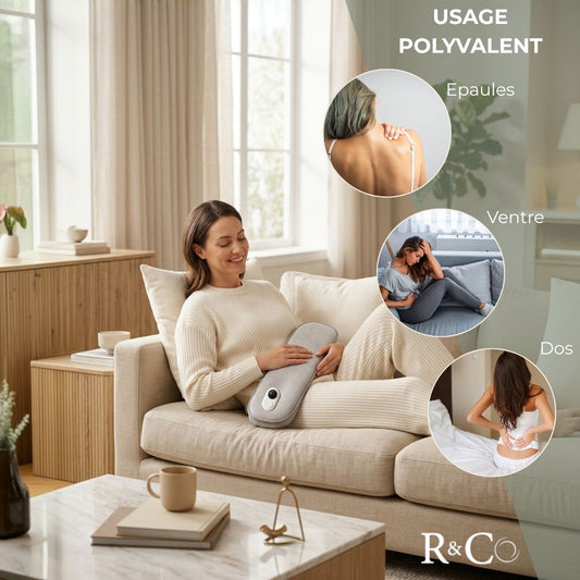 R&Co Bouillotte Électrique XL Chauffante avec Écran