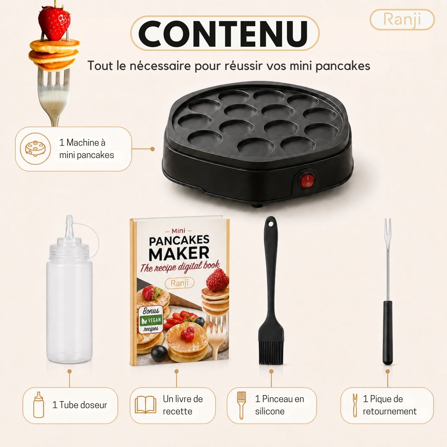 RANJI - Machine à Mini Pancakes