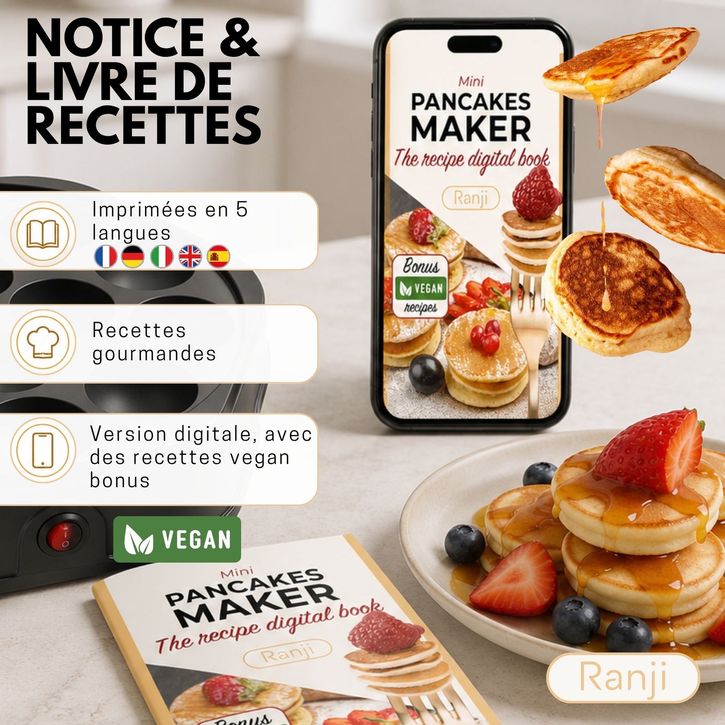 RANJI - Machine à Mini Pancakes