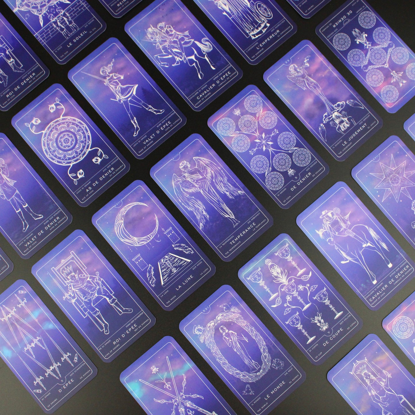 WELOONA- Tarot de Marseille - Jeu de cartes complet 78 cartes