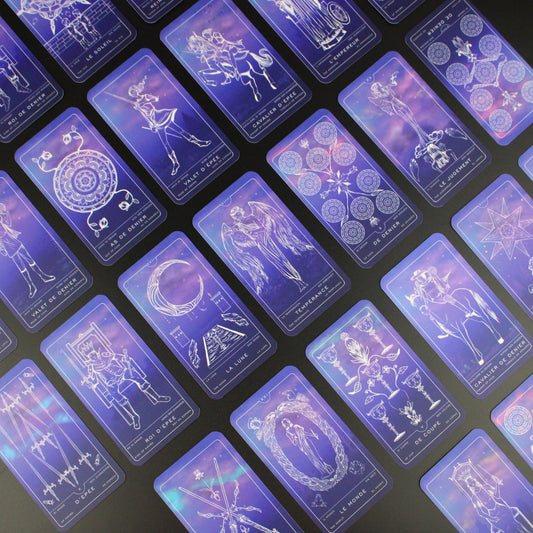 WELOONA- Tarot de Marseille - Jeu de cartes complet 78 cartes