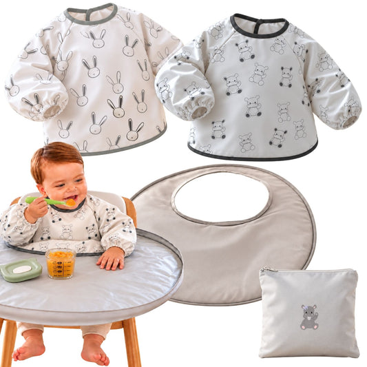 Kit 2 Bavoirs et plateau imperméables