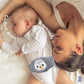 Bouillotte avec ceinture pour bébé - Noyaux de cerise (Pingouin)