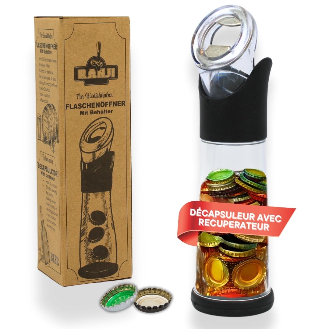 Ranji - Décapsuleur avec Récipient Intégré - Collecte Facile des Capsules