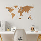 Mappa Mondo da Parete in Sughero | Planisfero Murale 100x46 cm con 50 Puntine