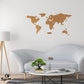 Mappa Mondo da Parete in Sughero | Planisfero Murale 100x46 cm con 50 Puntine