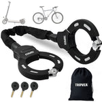 TRIPVEA® Antivol trottinette électrique, velo, poussette - Cadenas ultra résistant - Antivol menottes chaîne