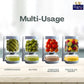 Pickle Jar with Strainer 900ml – Flip Hourglass Glass Container for Pickles & Olives