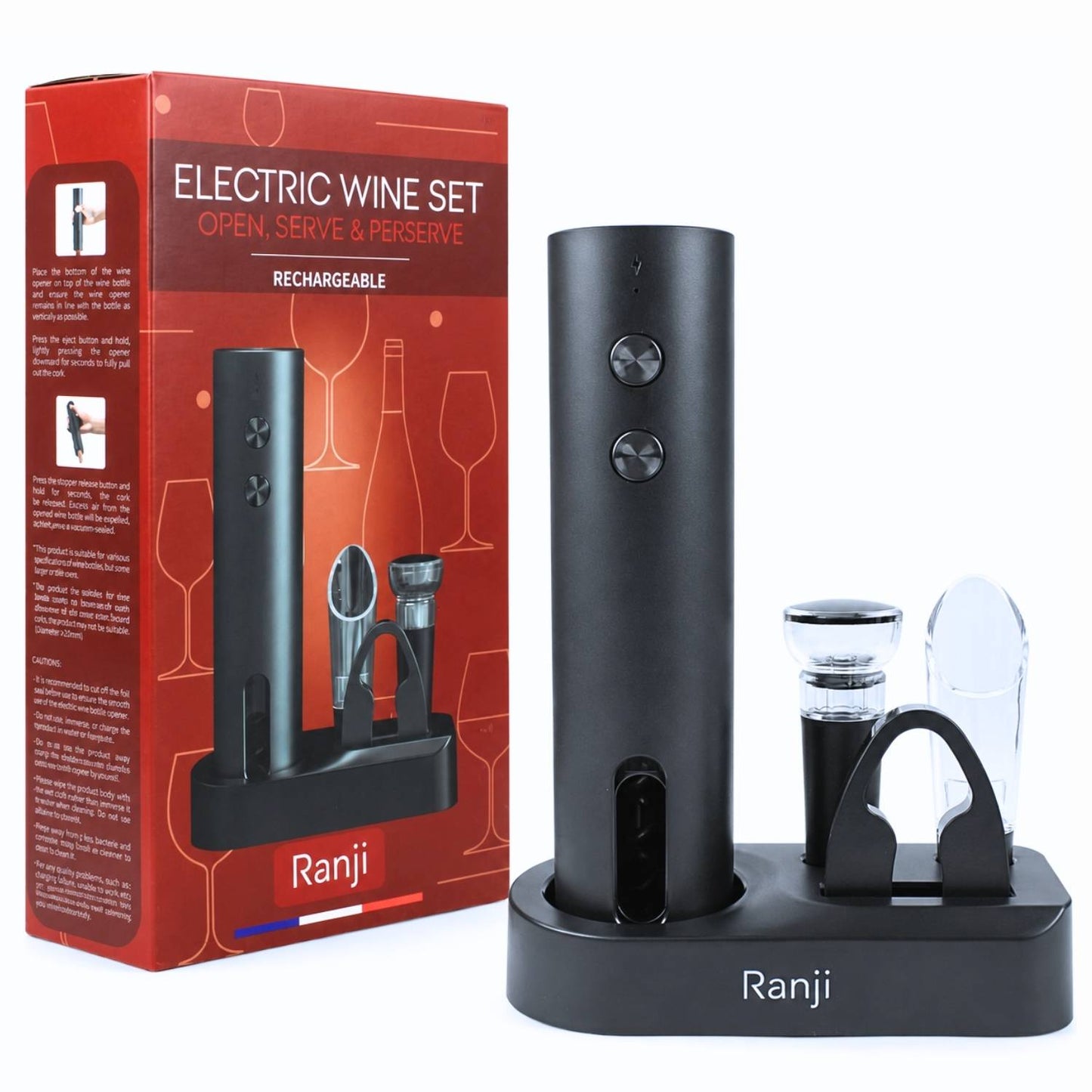 Ranji - Kit Tire Bouchon Électrique Rechargeable USB C