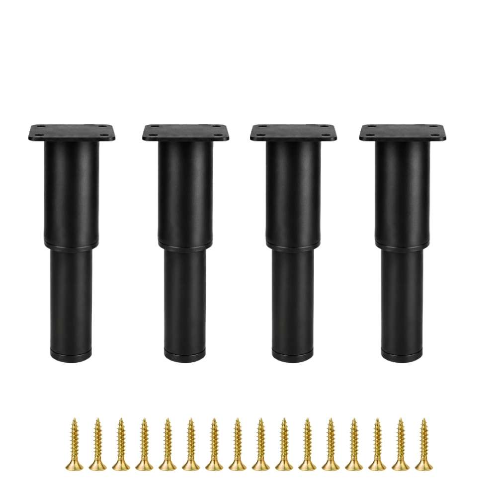 Lot de 4 Pied de Meuble Réglables en Acier