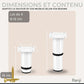Lot de 4 Pied de Meuble Réglables en Acier