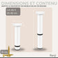 Lot de 4 Pied de Meuble Réglables en Acier
