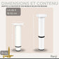 Lot de 4 Pied de Meuble Réglables en Acier