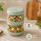 Lot de 2 Bocaux en Verre Ronds avec Couvercle Hermétique 1500 ml