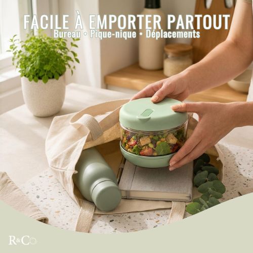 Lot de 2 Bocaux en Verre Ronds avec Couvercle Hermétique 1500 ml