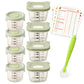 Lot de 8 Pots Bébé en Verre – 4 Ronds 120 ml + 4 Carrés 180 ml