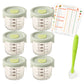 Lot 6 Pots Ronds pour Bébé en Verre 120 ml pour Repas
