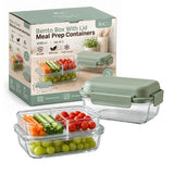 Bento Box – Lot 2 Bocaux en Verre Hermétiques 1050 mL + Pain de Glace