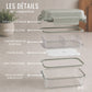 Bento Box – Lot 2 Bocaux en Verre Hermétiques 1050 mL + Pain de Glace
