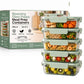 R&Co Lot de 5 Bocaux en Verre avec Couvercle Hermétique 940 ml