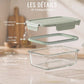 R&Co Lot de 5 Bocaux en Verre avec Couvercle Hermétique 940 ml