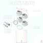 Chauffe biberon portable avec quatre adaptateurs et un cable de chargement usb-c 