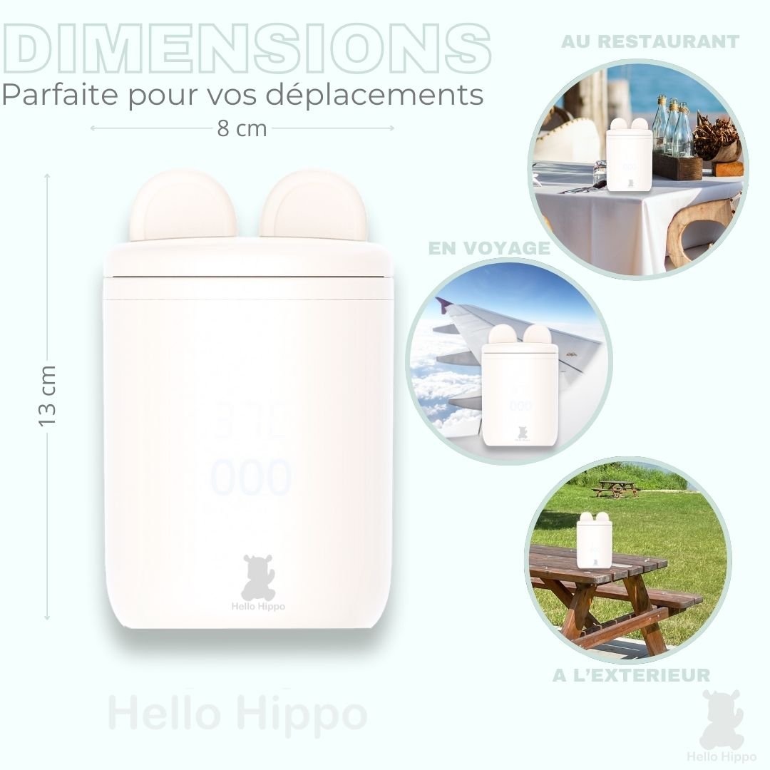 Chauffe biberon compact parfait pour les déplacements 